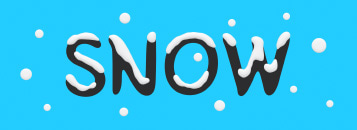 Creating snow on text effect