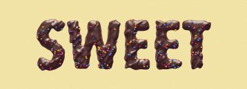 Chocolate typography and text effects