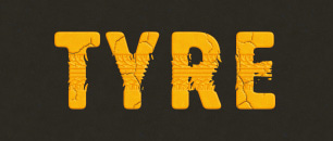 Tyre imprint typography