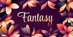 Flower fantasy greeting card.