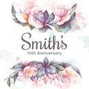 Watercolor wedding anniversary card.