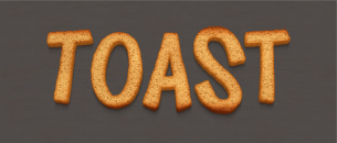 Toast 3D text design