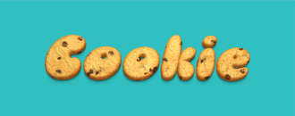Cookie 3D texture lettering