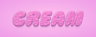 3D cream text design