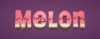 Watermelon 3D typography