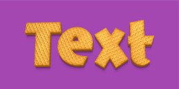Waffle 3D texture lettering