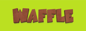Waffle 3D text design