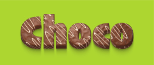 Chocolate 3D text design