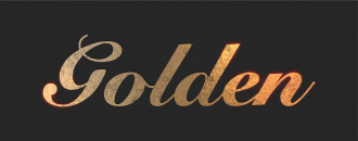 Golden foil typography