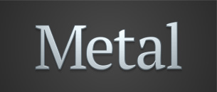 Metal 3D typography