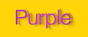 Purple 3D lettering