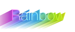 Gradient 3D text design