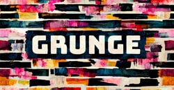 Grunge colors text effect.