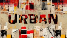 Grunge typography design.