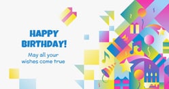 Happy Birthday greeting template.