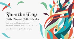 Wedding invitation card.