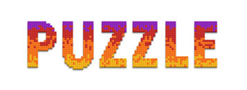 Lego puzzle typography.