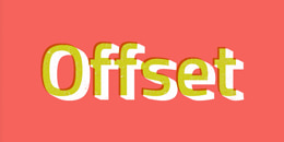 Offset 3D typography.