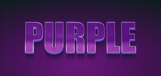 Alternative 3D metal text effect.