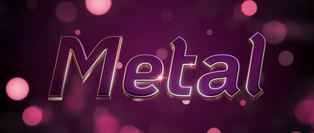 Posh metal text effect.