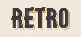 Black retro lettering