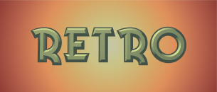 Retro 3D lettering