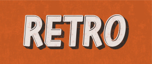 Retro text design