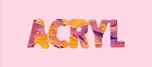 Acrylic text effect.