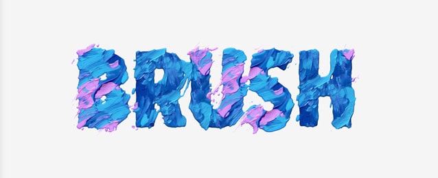 Brush painted title template.