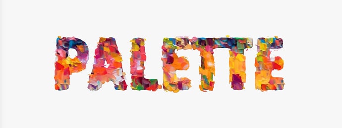 Paint blots text graphics.