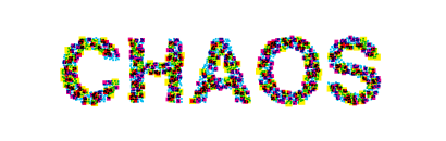 Color squares pattern text effect