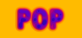 Text pop up typography