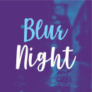 Blue night photo card
