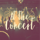 At the concert photo card