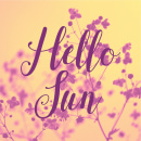 Hello sun photo card