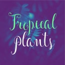 Tropical plants photo card