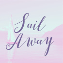 Sail away photo card