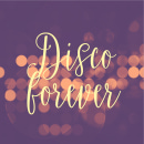 Disco forever photo card