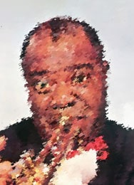 Portrait composed of rectangles.