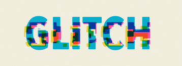 Visual glitch text effect