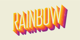 Rainbow text design