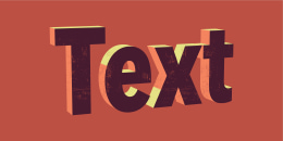 Text design with retro effect 