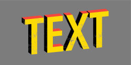 Lettering with retro effect