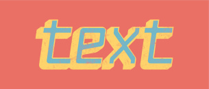 Typography with retro effect