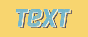 Text style with retro effect