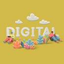 Digital 3D text scene.