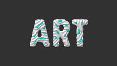 Artistic text carving