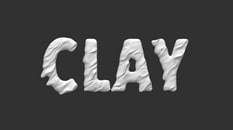 Clay text effect