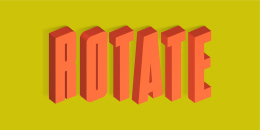 Rotate 3D letters