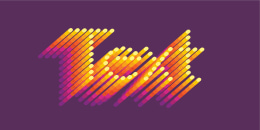 Pixelated typography